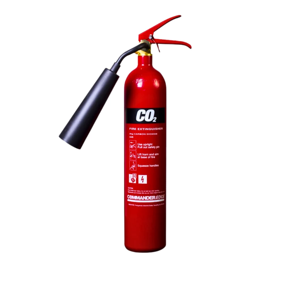 [1021021] 2kg Co2 Fire Extinguisher Light Steel, Commander Edge CO2EA