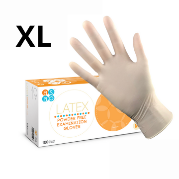 [10395S] Polymer Coated Latex X-LARGE Gloves PF 5.3g, Box of 100
