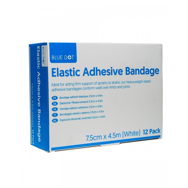 [1147] Elastic Adhesive Bandage 7.5cm x 4.5m (EAB) Box of 12