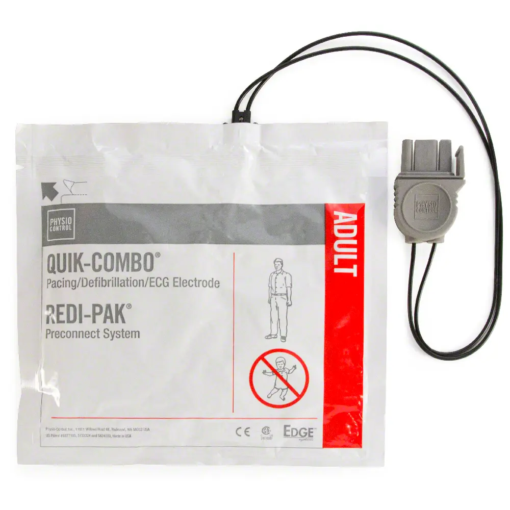[11996-000017] Physio-Control LIFEPAK Redi-Pak Quik-Combo Electrodes, Adult