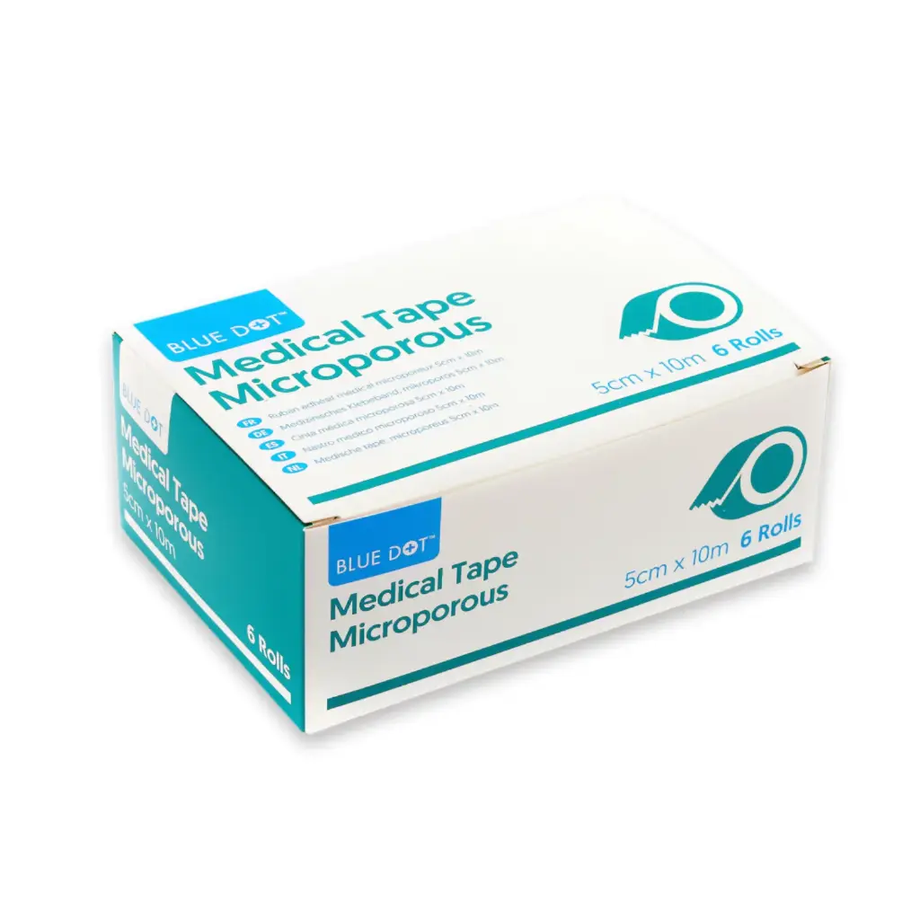 [12832] BLUE DOT Microporous Tape 5cm x 10m, Box of 6