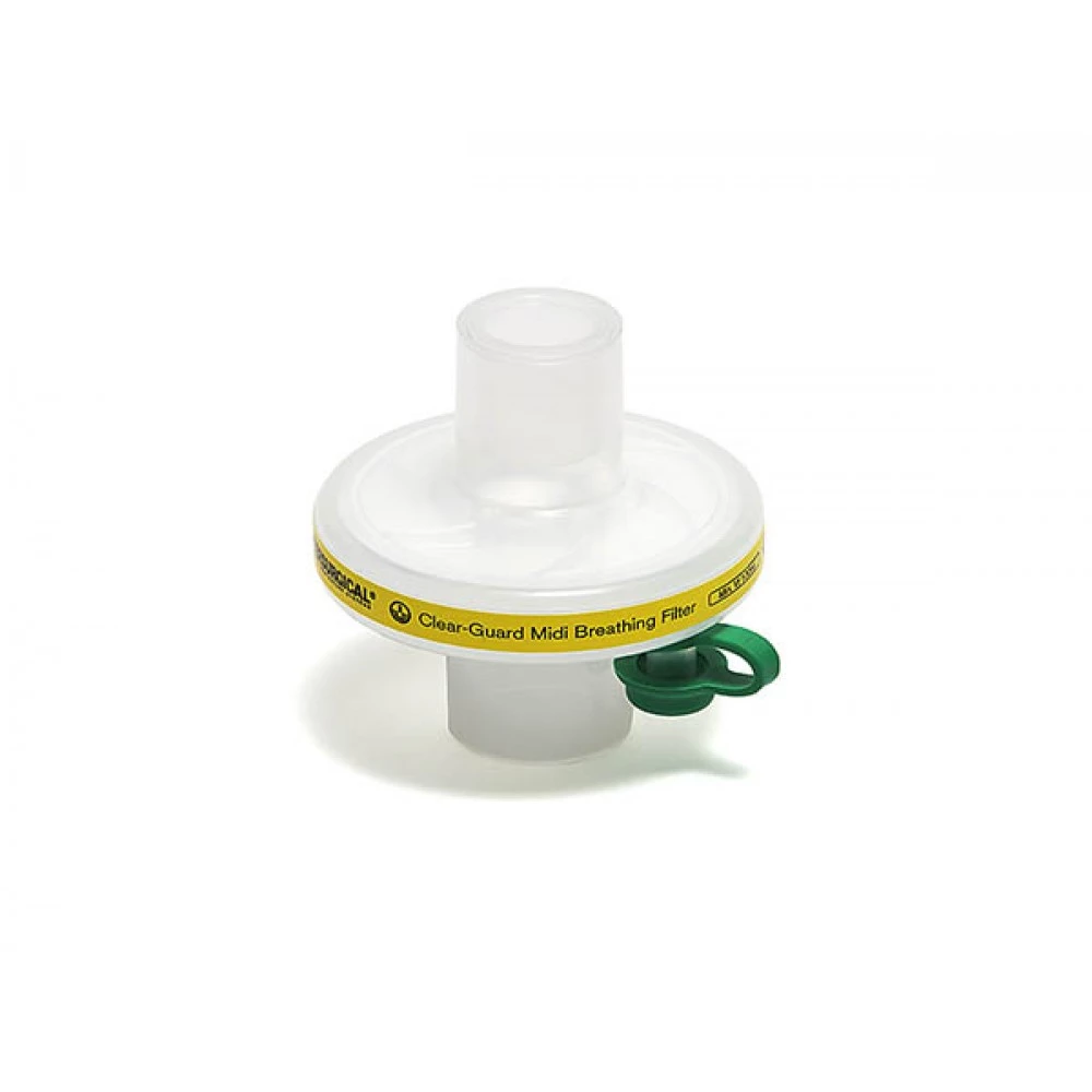 [1644000S] ClearGuard Midi Low Volume Breathing Filter with Luer Port, SINGLE