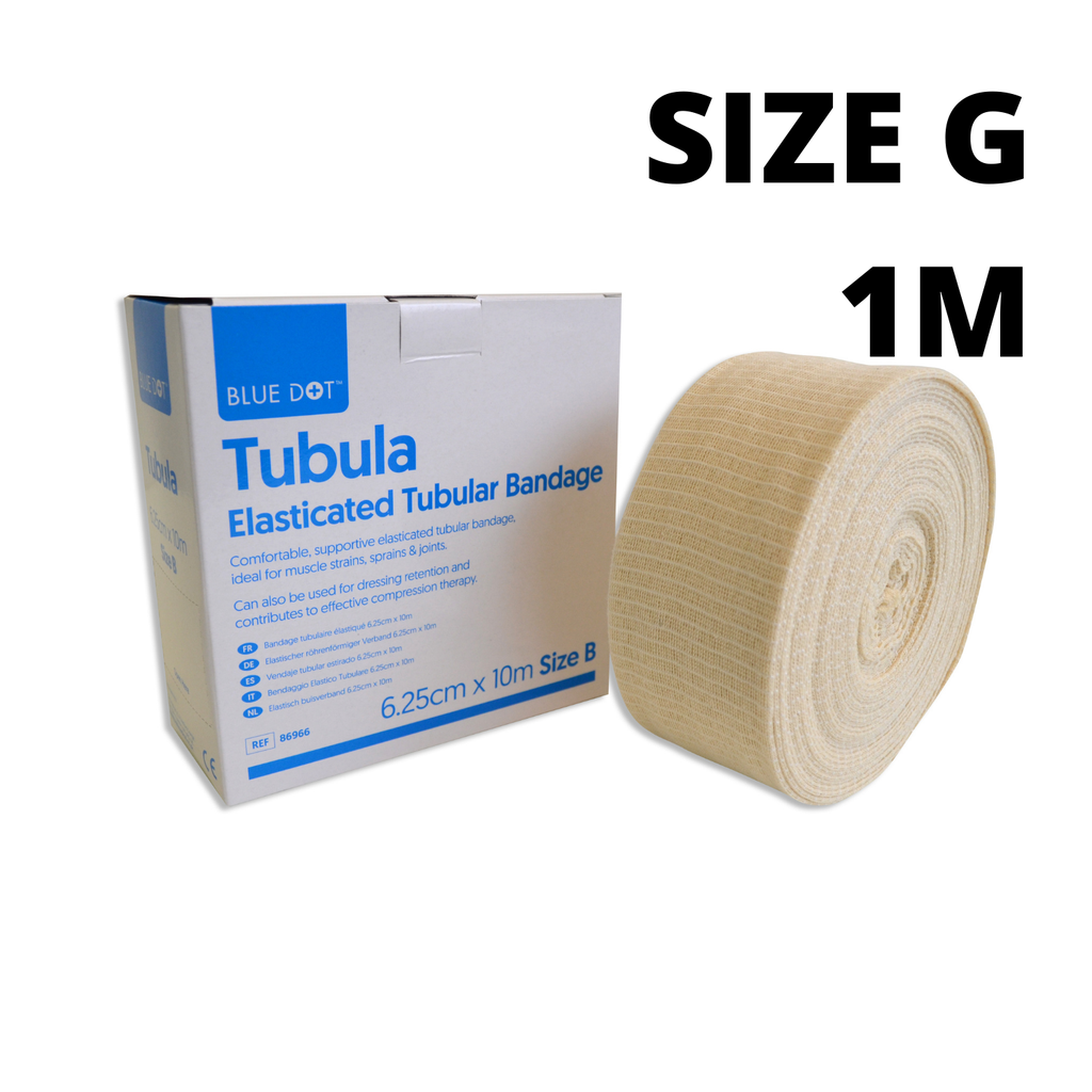 [201524] BLUE DOT Tubular Bandage Size G 12cm x 1m Elastic Support