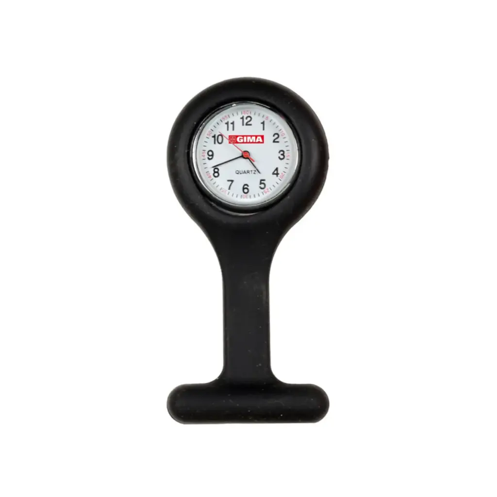 Medical Silicone Nurse Fob Watch, Black