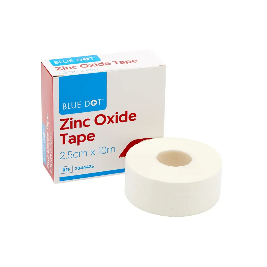 [204442S] BLUE DOT Zinc Oxide Tape 2.5cm x 10m, Boxed, SINGLE