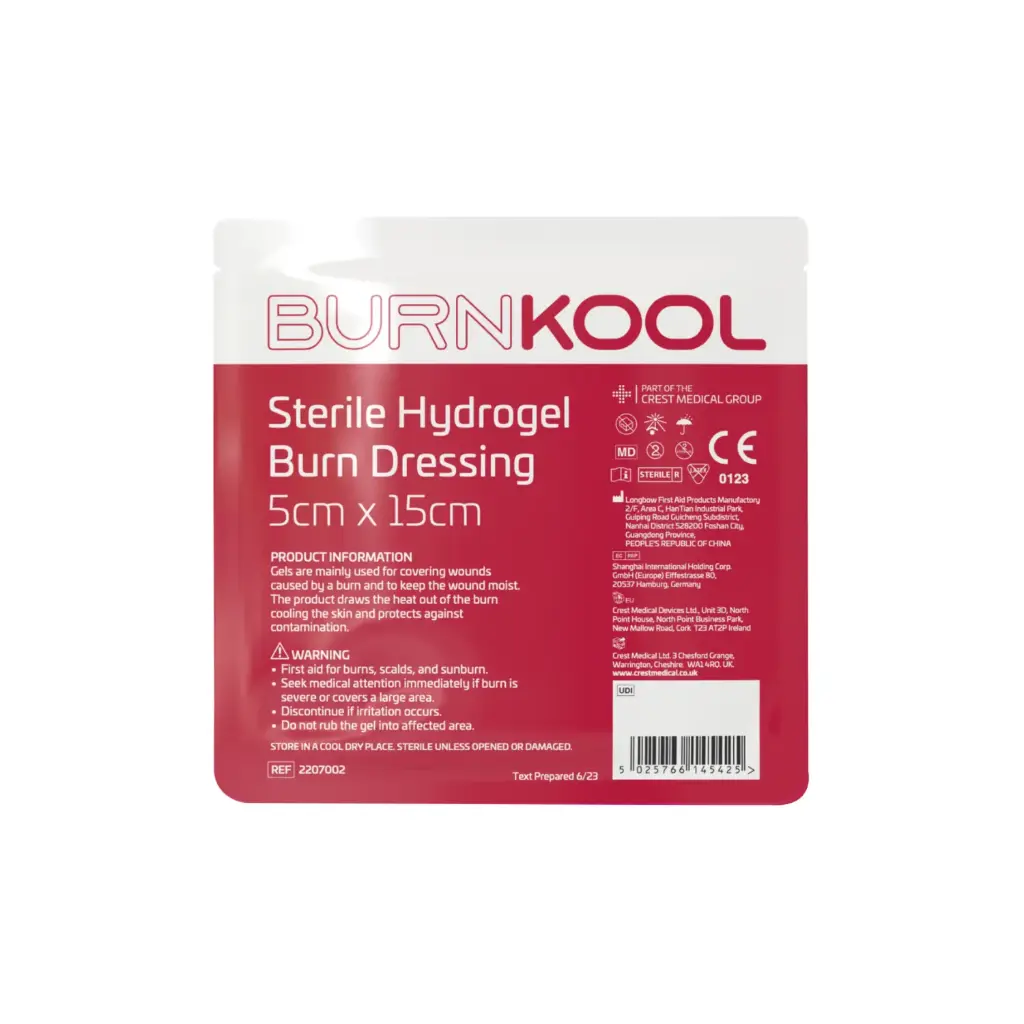 [2207002] BURN KOOL Sterile Hydrogel Burn Dressing 5cm x 15cm