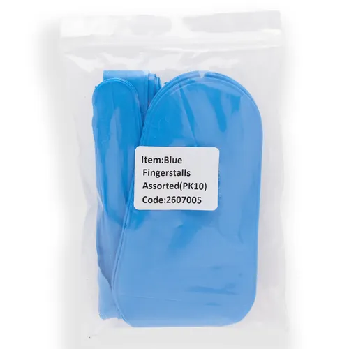 [2607005] Blue Fingerstalls Assorted, Pack of 10