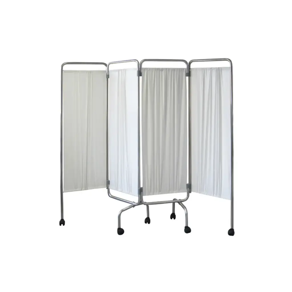 [27974] Medical Screen, 4 Wings with Castors, 200cmH x 170cmW