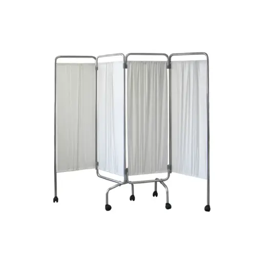 Medical Screen, 4 Wings with Castors, 200cmH x 170cmW