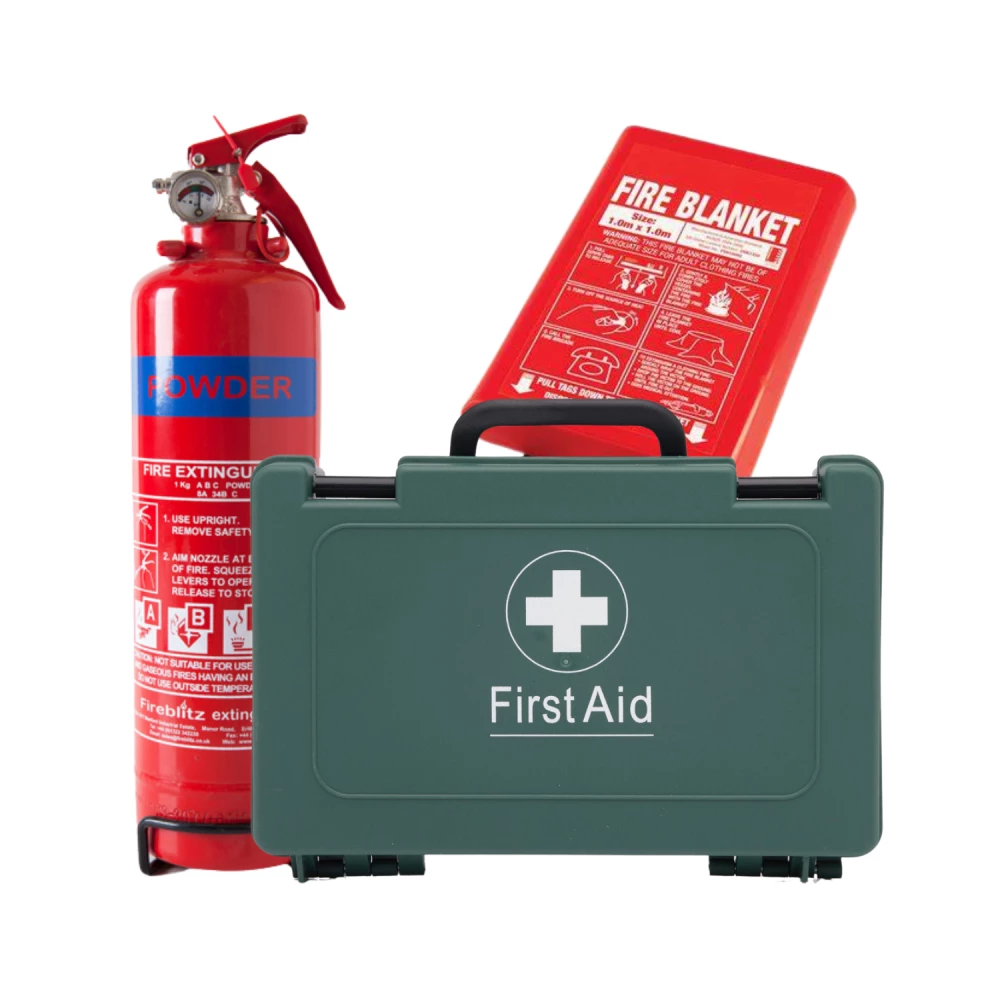 [4210091] Landlord & Home Safety Kit 1kg, Fire Blanket & First Aid kit