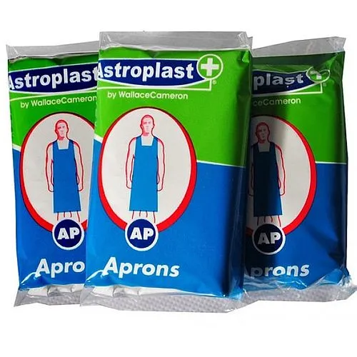 [4801002] Astroplast Disposable Poly Aprons Twin Pack, Pack of 6