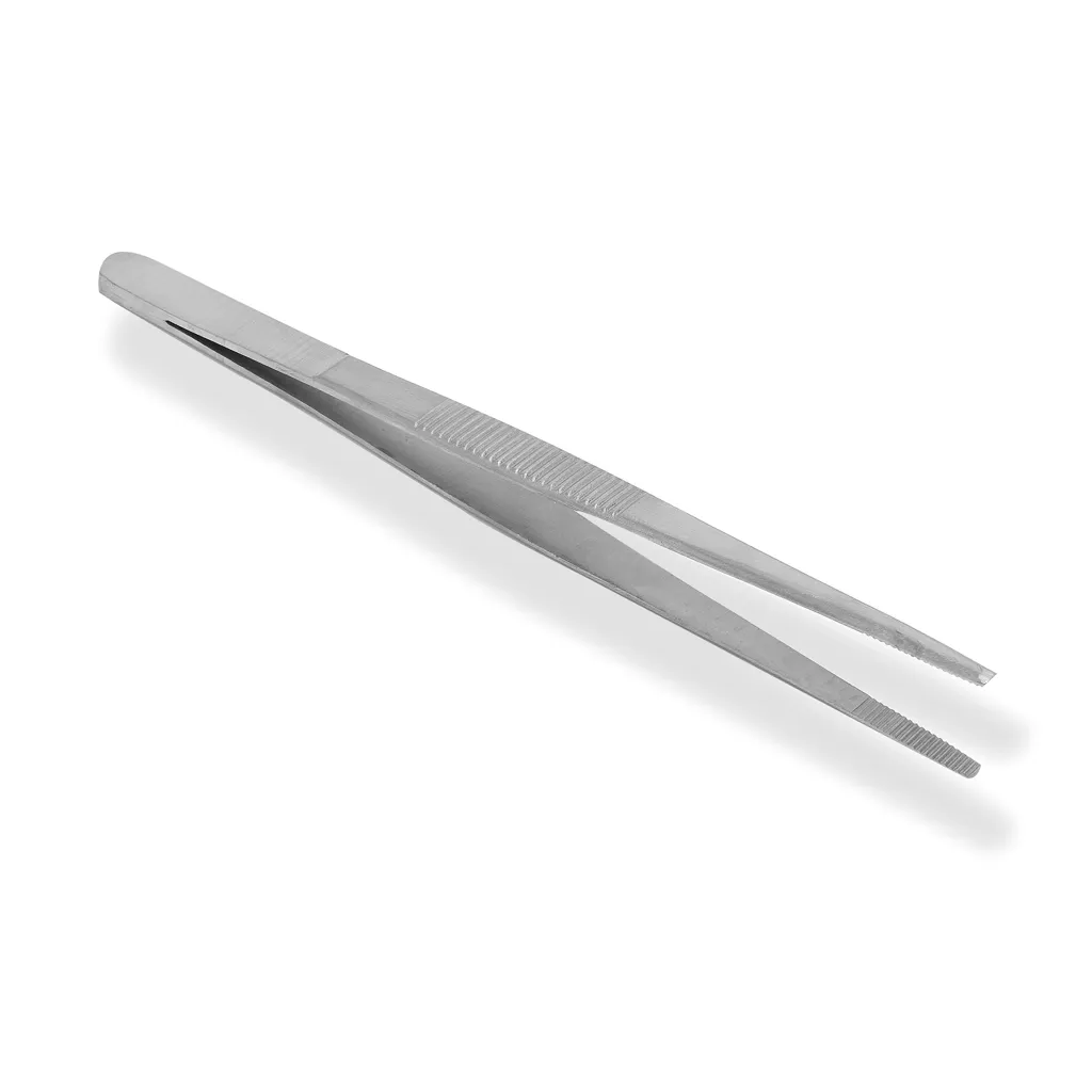 [4832007] Blunt Nose Tweezers Stainless Steel 11.5cm