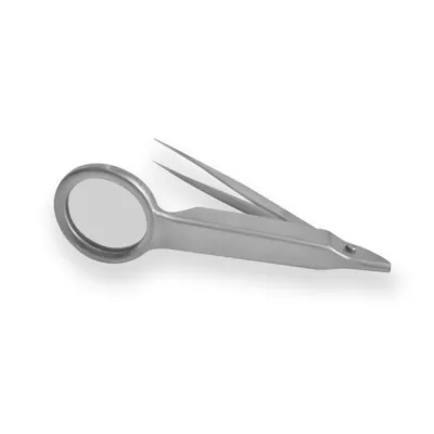 [4832008] Tweezers, Splinter Forceps with Magnifier