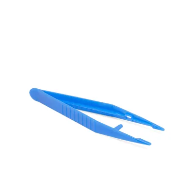 BioSafe Plastic Forceps, Tweezers, Sharp Point, 5"
