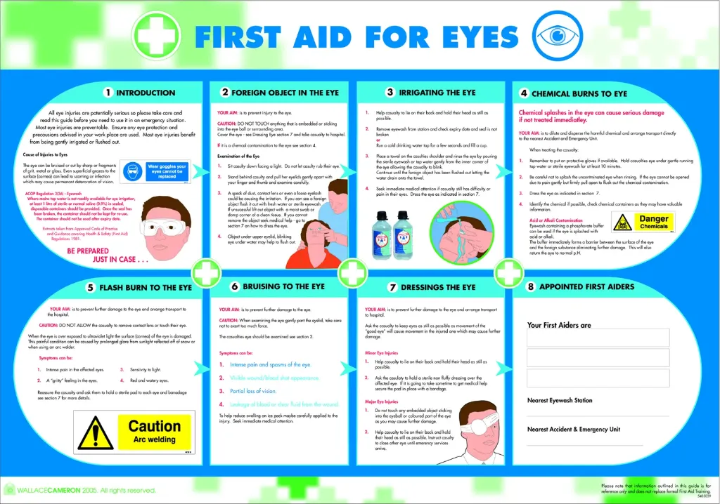 [5405039] Poster First Aid for Eyes 84cm x 59cm