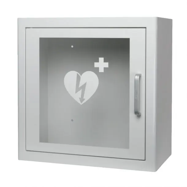 [60.112] INDOOR AED Cabinet with Alarm & ILCOR - WHITE