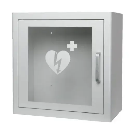 INDOOR AED Cabinet with Alarm & ILCOR - WHITE