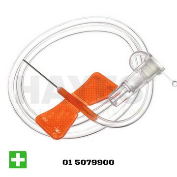 [6003003] Winged Infusion Set 25g Orange Butterfly Cannula