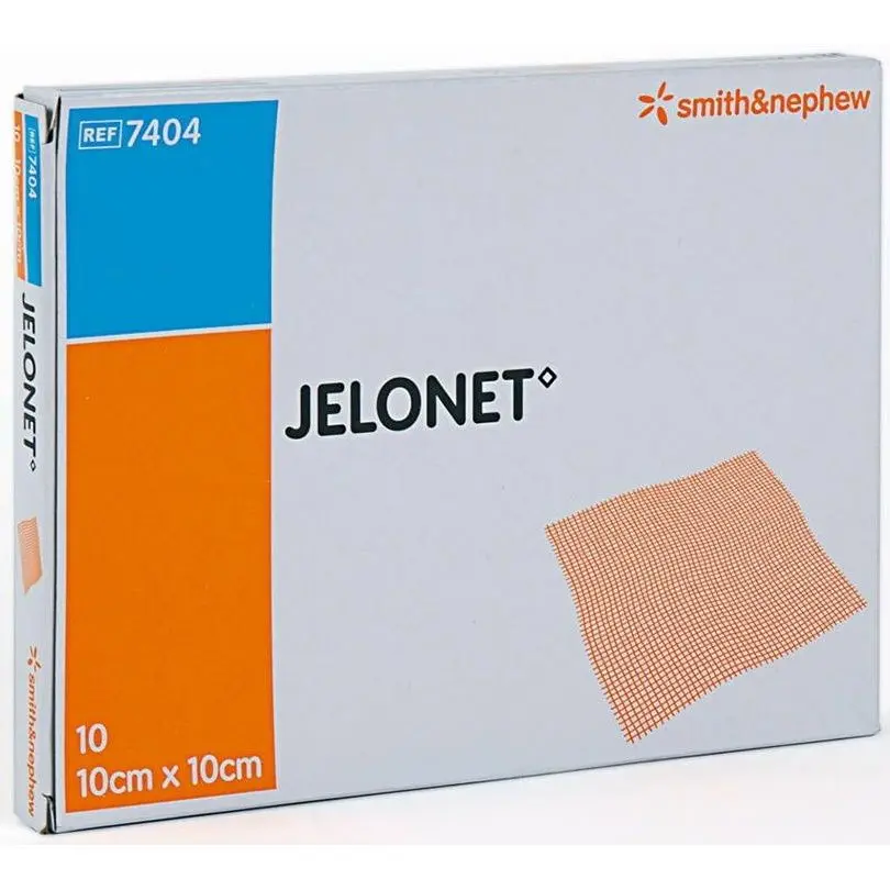 [66007404] JELONET Paraffin Gauze Dressing 10cm x 10cm -Pack of 10 (7404)
