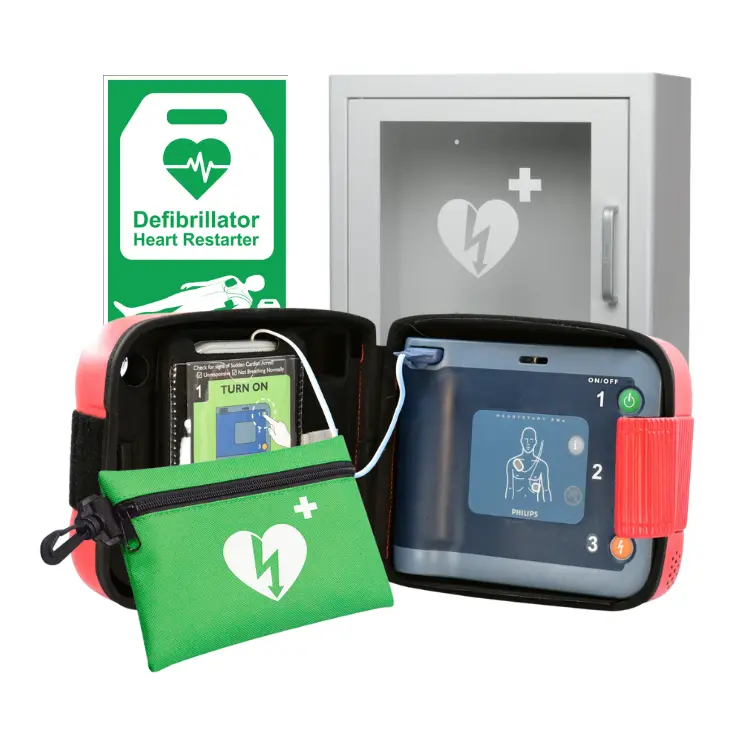 [861304-C01BI] BUNDLE DEAL | Philips Heartstart FRx & Arky Indoor Cabinet
