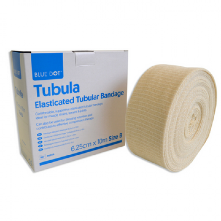 [86966] BLUE DOT Tubular Bandage Size B 6.25cm x 10m Elastic Support