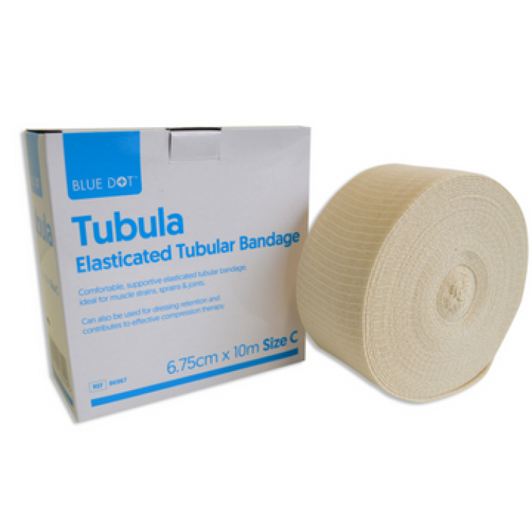 [86967] BLUE DOT Tubular Bandage Size C 6.75cm x 10m Elastic Support