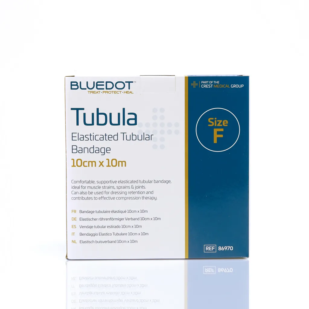 BLUE DOT Tubular Bandage Size F 10cm x 10m Elastic Support