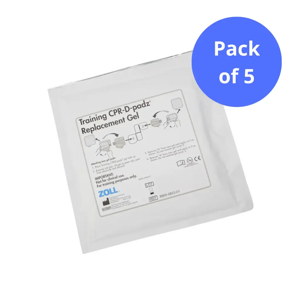 [8900-0803-01] ZOLL CPR-D Padz Training Electrodes Replacement Adhesive Gels  Set of 5
