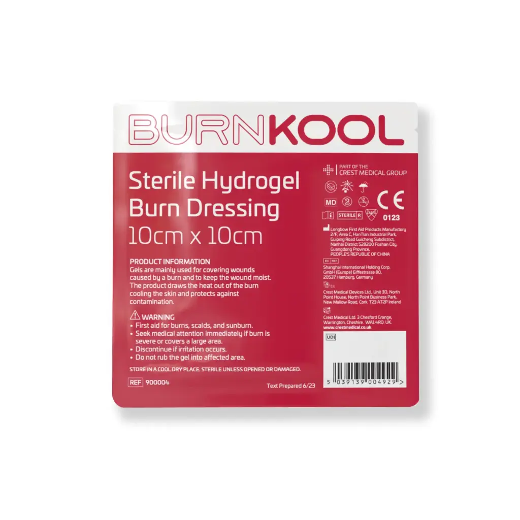 BURN KOOL Sterile Hydrogel Burn Dressing 10cm x 10cm