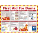 First Aid For Burns Poster, A2 (Laminated)