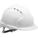 Evo2 Slip Ratchet Safety Helmet, White