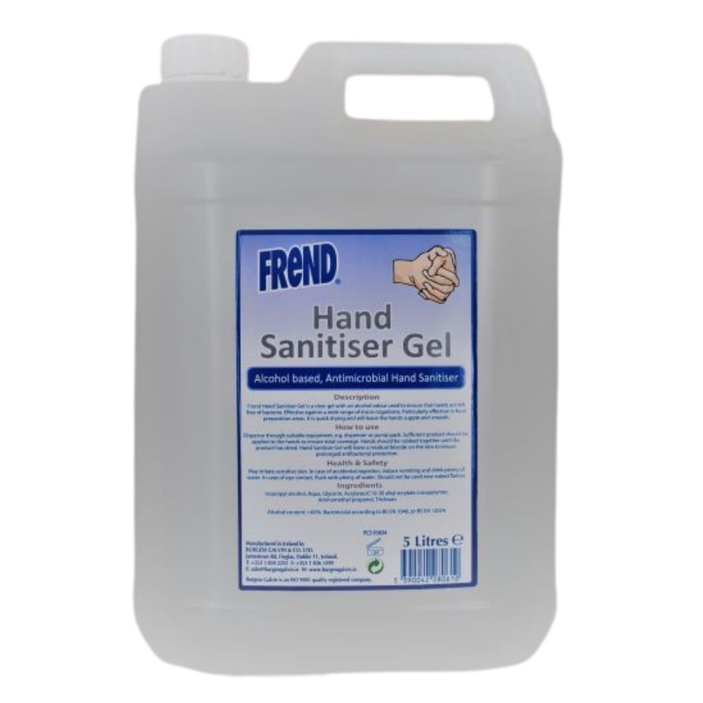 [BC0155] FREND 70% Alcohol Hand Sanitiser Gel, 2 x 5 Litre, Case