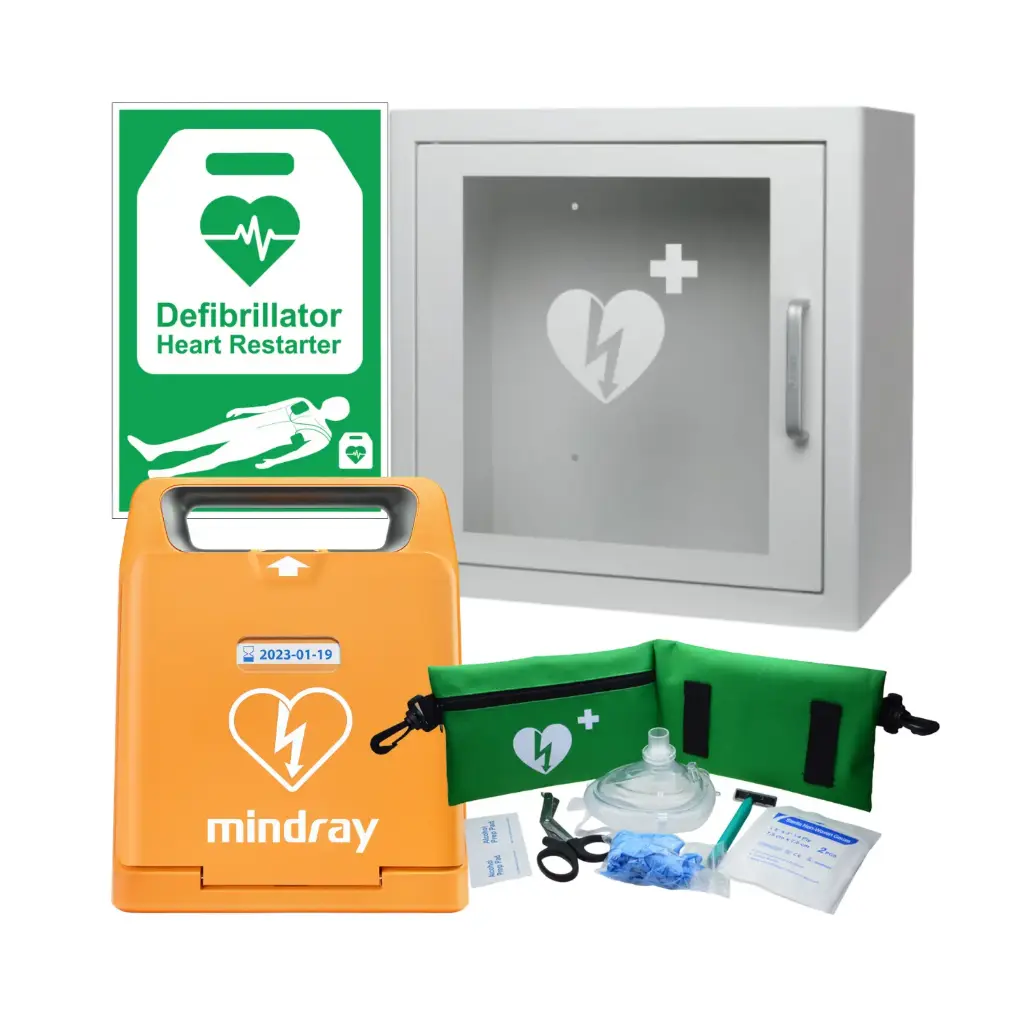 [C1A-SBI] BUNDLE DEAL | BeneHeart C1A AED & Arky Indoor Cabinet