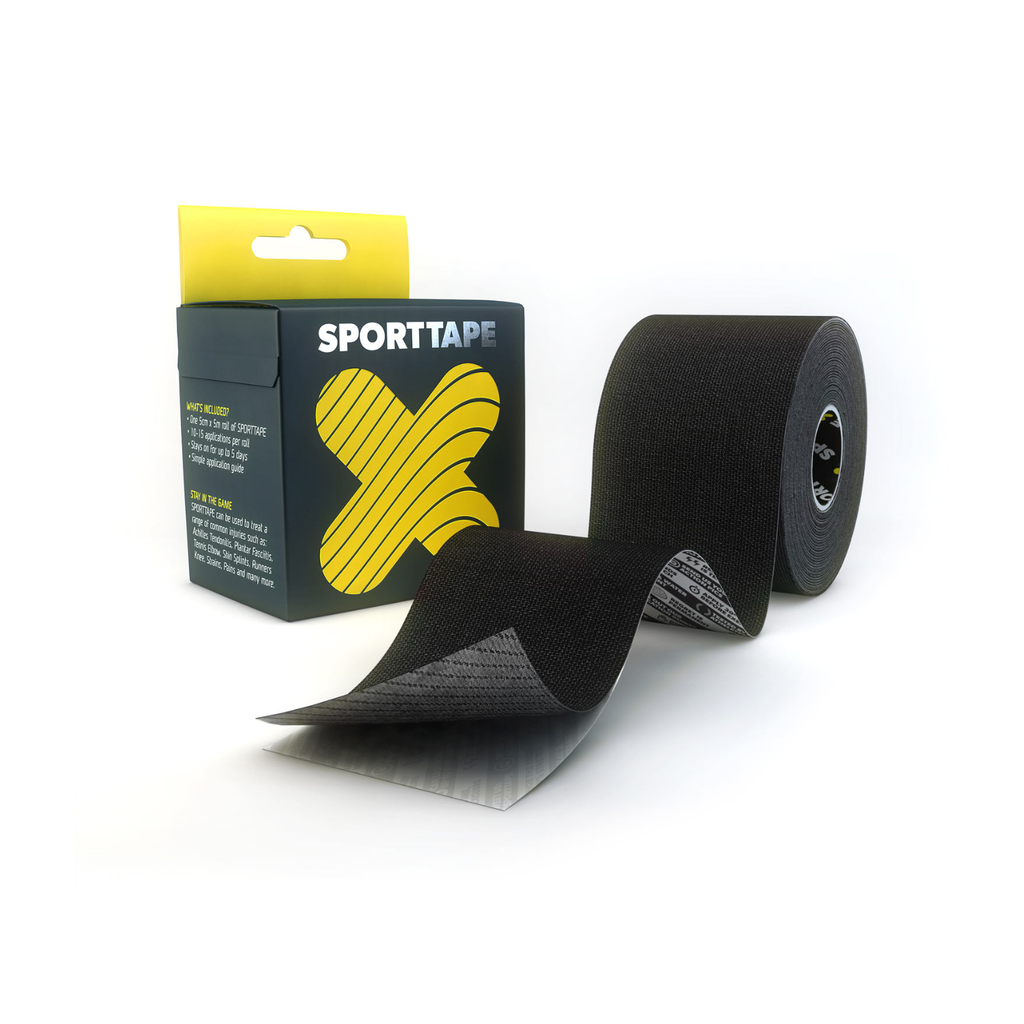 [KEX5BL] KINESIOLOGY TAPE | EXTRA STICKY K TAPE, 5cm x 5m BLACK