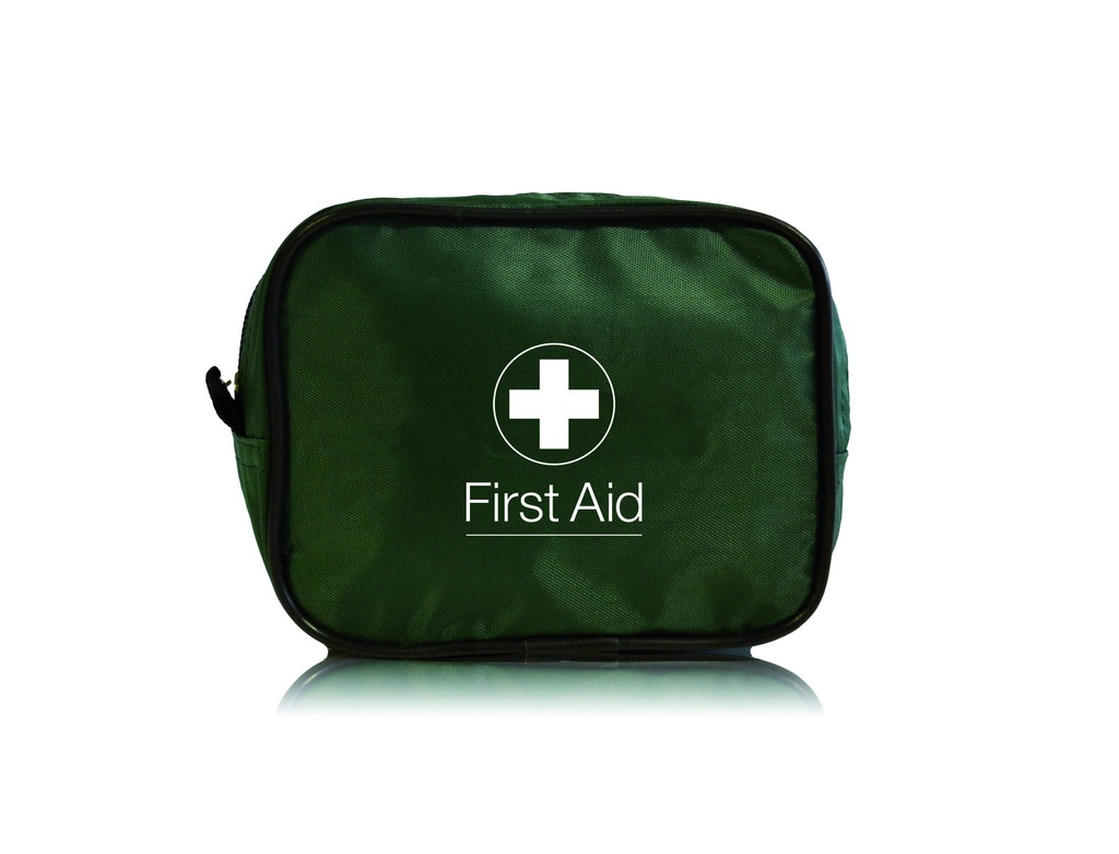 [SP5E] Green First Aid Zip Bag 14cm x 11cm x 5cm EMPTY