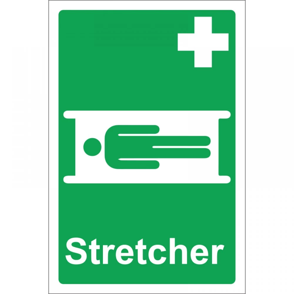 Stretcher Sign Rigid 20 x 30cm