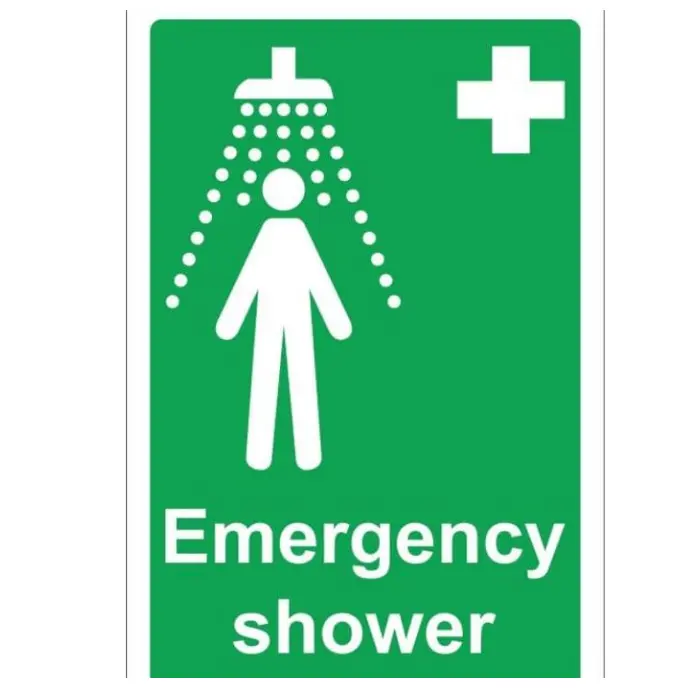 Emergency Shower Sign Rigid 20 x 30cm