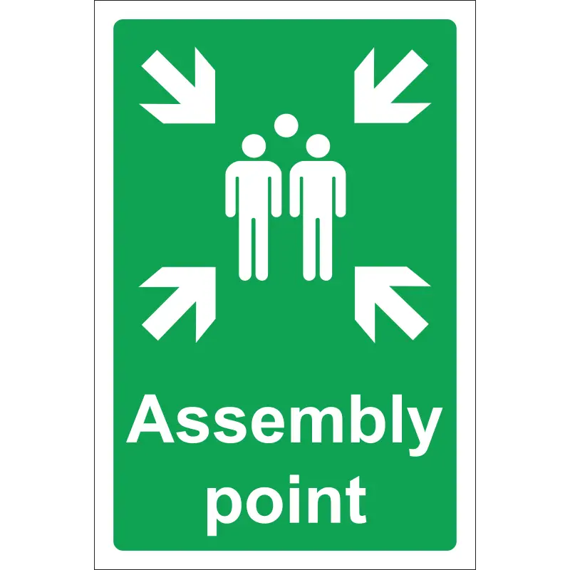 [SS5102R] Assembly Point Sign Rigid 20cm x 30cm