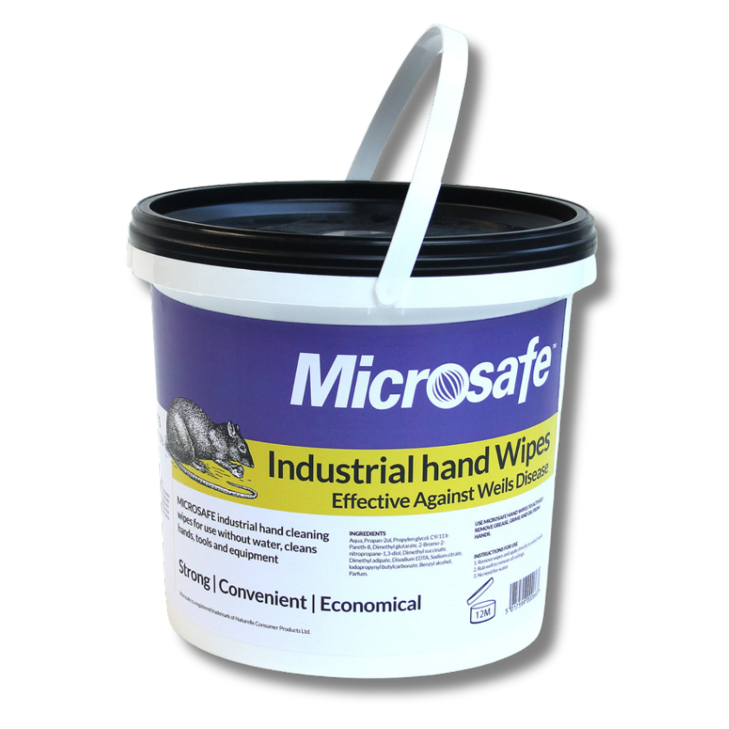 [W099] Microsafe Hand Wipes, Effective Against Weils Disease, Tub of 150, Case of 4