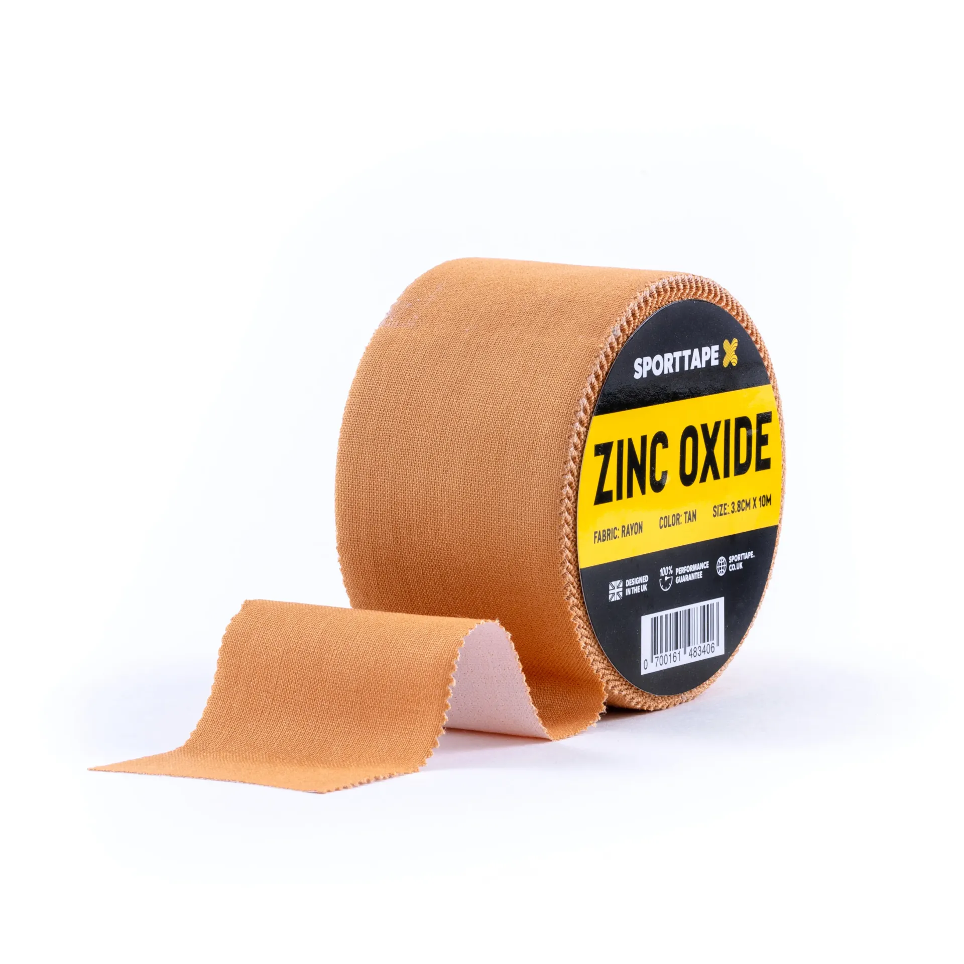 ZINC OXIDE TAPE | HAND TEAR, 3.8cm x 10m, TAN