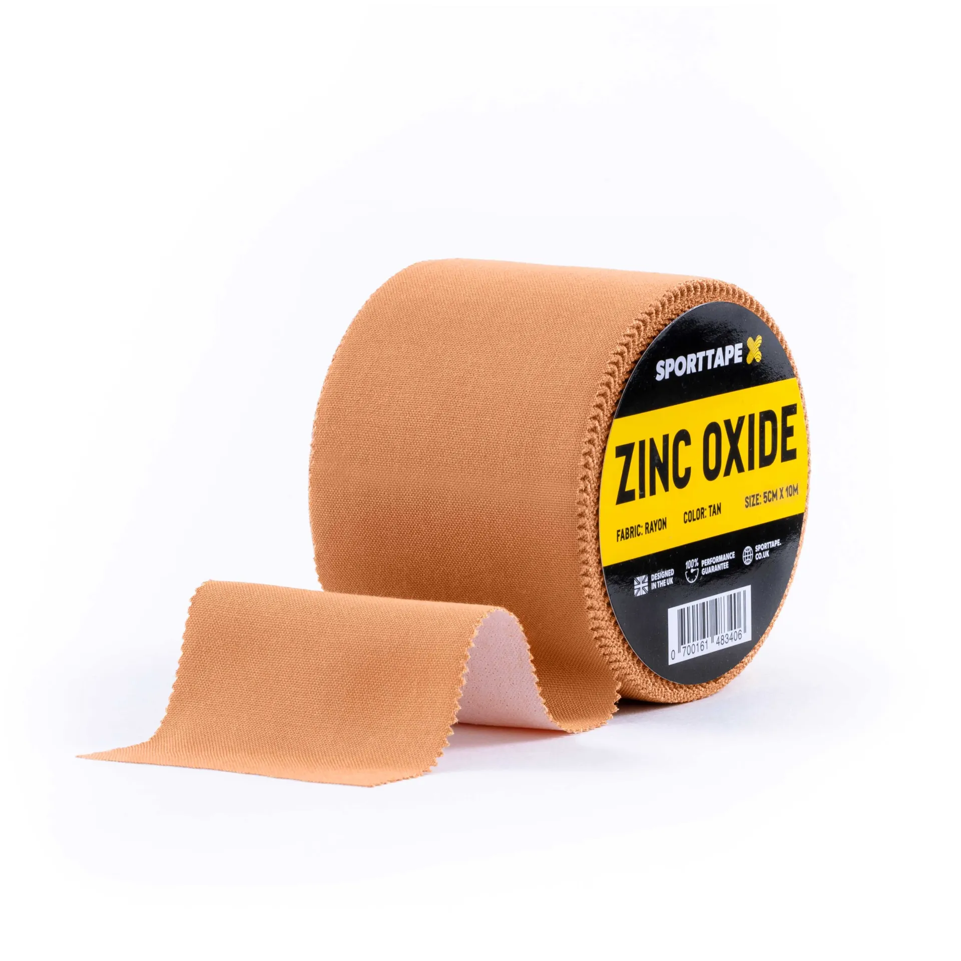 ZINC OXIDE TAPE | HAND TEAR, 5cm x 10m, TAN