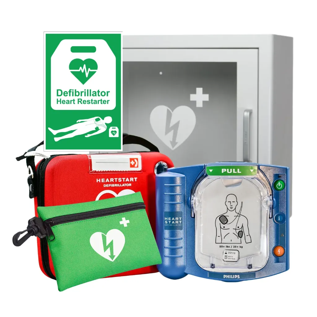 [M5066A_C02_BI] BUNDLE DEAL | Philips HeartStart HS1 AED(Slim Case) & Indoor Cabinet