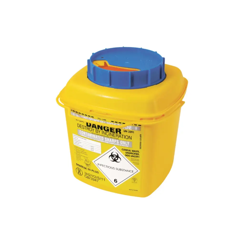 [SHK/CA1526HPB] SHARPAK 60 PLUS – 6 Litre Sharps Disposal Container