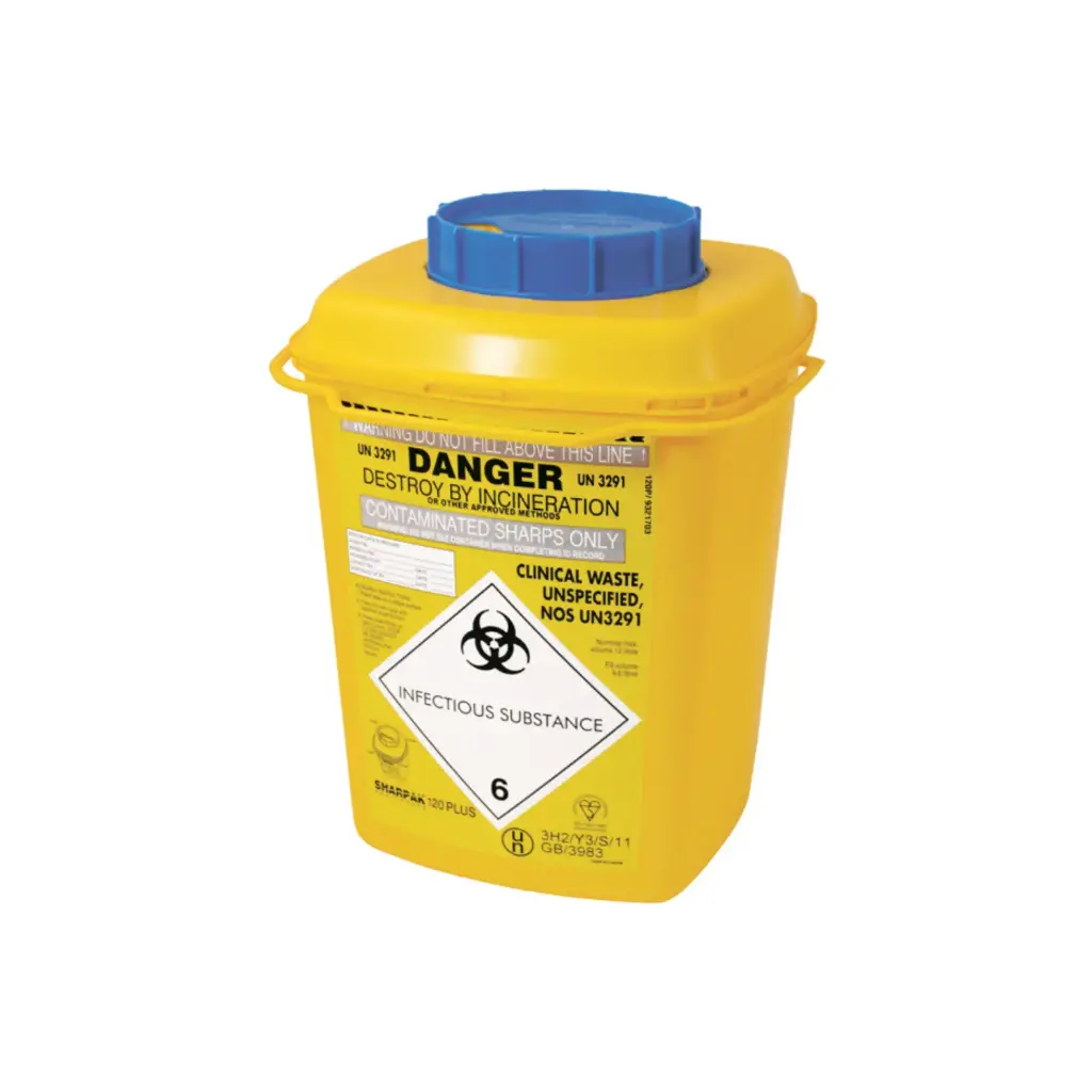 [SHK/CA1536HPB] SHARPAK 120 PLUS – 12 Litre Sharps Disposal Container