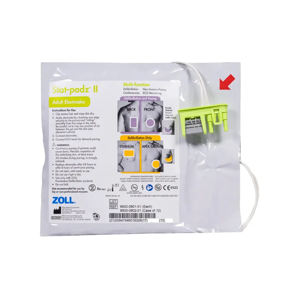 [8900-0801-01] ZOLL Stat Padz (Pads) II Electrodes - Single