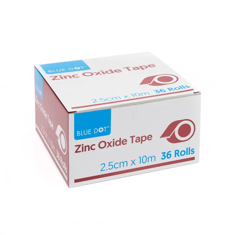 [8000011] BLUE DOT Zinc Oxide Tape 2.5cm x 10m, Hand Tear