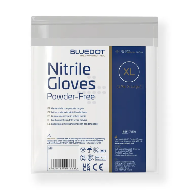 Nitrile PF Gloves - XLARGE