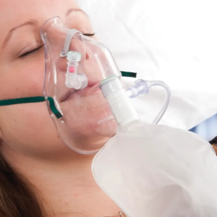 [1202000] Respi-Check Breathing Indicator Oxygen Mask - ADULT