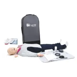 Laerdal Resusci Anne QCPR AED Airway Head Full Body with Trolley Bag