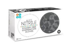Black Nitrile LARGE PF Gloves 3.5g, Case (1000)